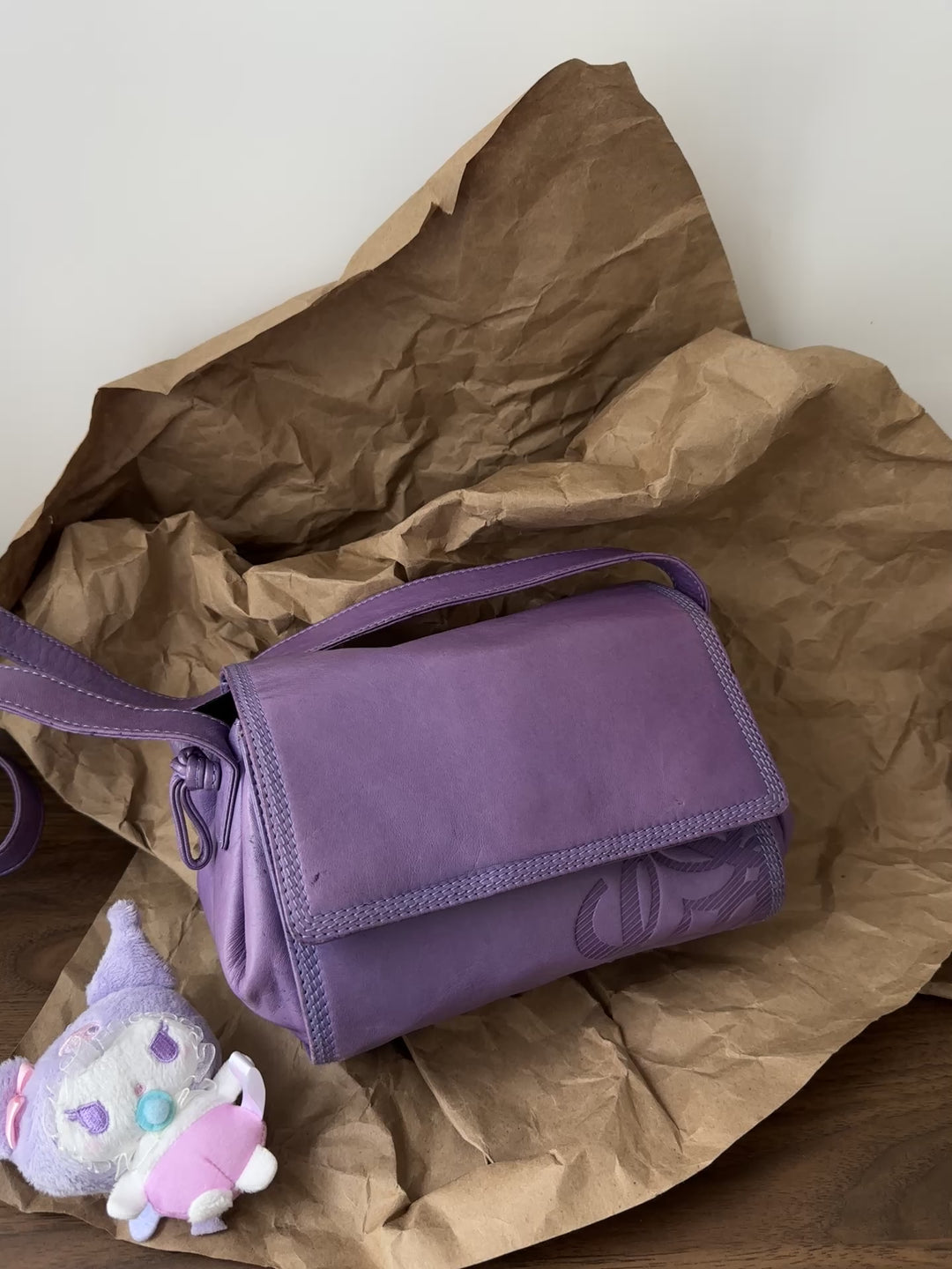 Loewe Lambskin Crossbody 💜 | Soft, Playful, and Perfectly Chic