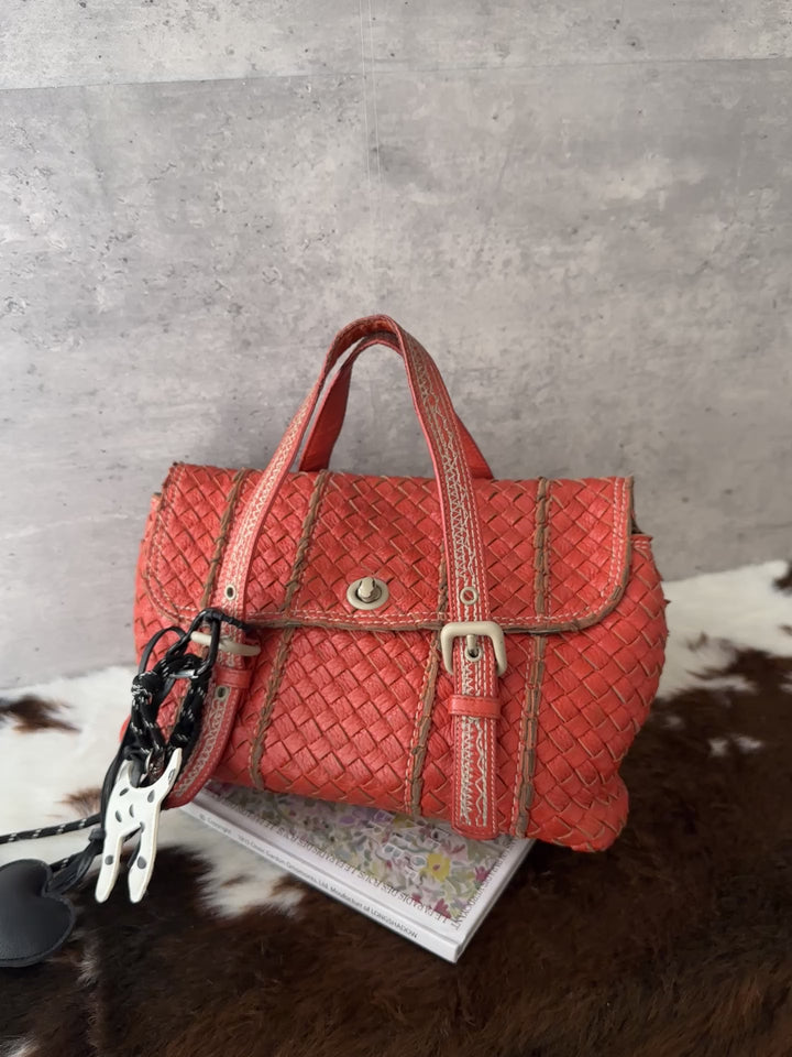 Bottega Veneta Intrecciato Top Handle Bag ❤️｜Classic Woven Leather × Contrast Stitching × Practical Daily Size