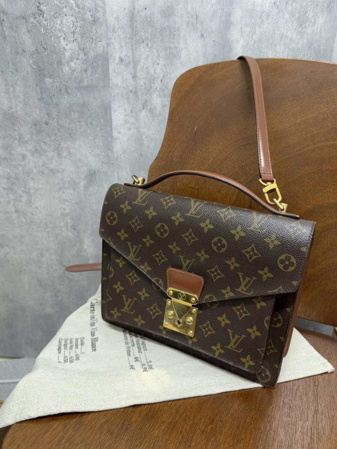 Louis Vuitton Monogram Messenger Bag with Key & Original Strap