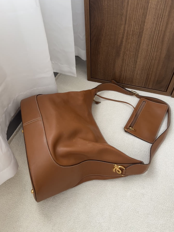 LOEWE Caramel Hobo Crossbody – With Pouch 🤎✨