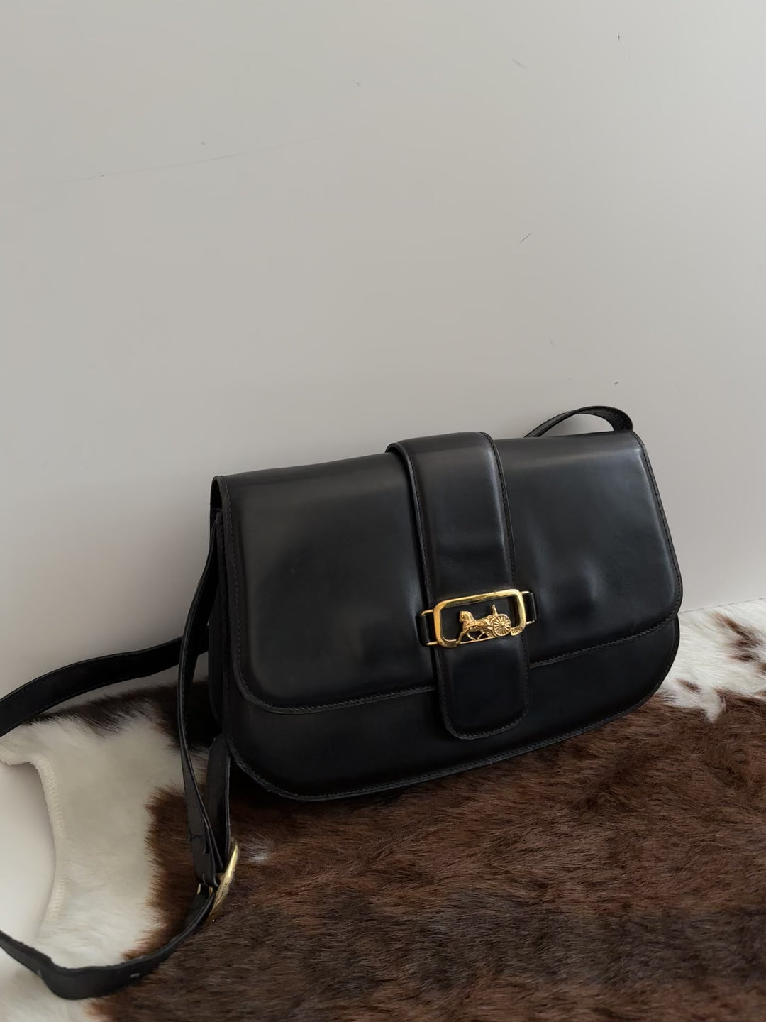 Celine Horse Carriage Saddle Bag 🖤 | Timeless Grace with an Equestrian Soul