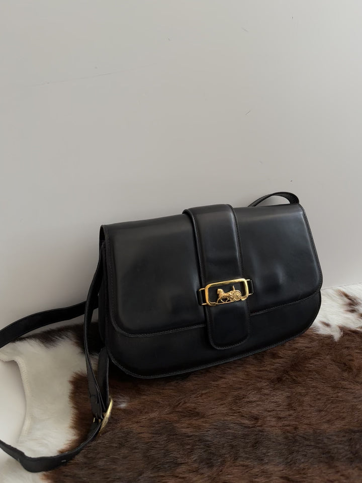 Celine Horse Carriage Saddle Bag 🖤 | Timeless Grace with an Equestrian Soul