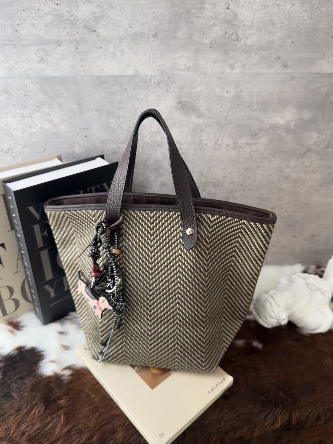 HERMÈS Colourblock Woven Leather Tote Bag 🤎｜Lightweight Daily Tote × Textured Weave × Clean Condition