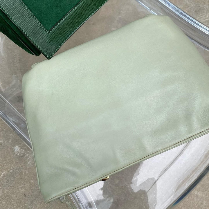 CELINE Matcha Green Bow Triomphe Crossbody｜Sweet Vintage Charm for Summer 🤍🍵