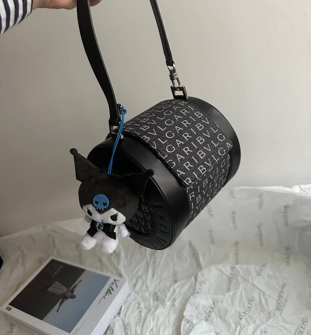 BVLGARI Denim Blue Barrel Bag｜Rare Denim Tone × Unique Barrel Silhouette 🖤