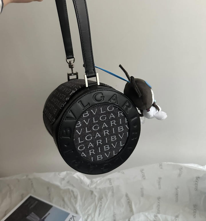 BVLGARI Denim Blue Barrel Bag｜Rare Denim Tone × Unique Barrel Silhouette 🖤