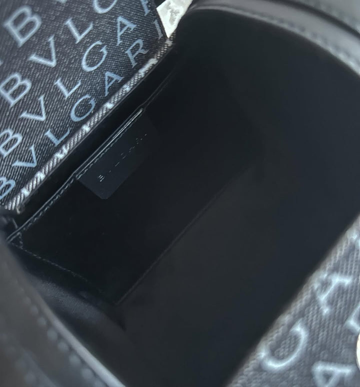 BVLGARI Denim Blue Barrel Bag｜Rare Denim Tone × Unique Barrel Silhouette 🖤